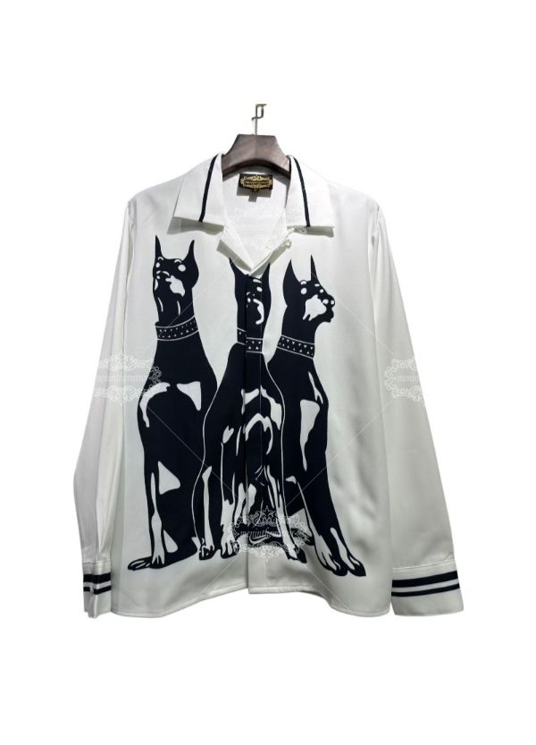 Premium Resort-Fit Doberman Print | กางเกงขายาวผู้ชาย Silky Blend