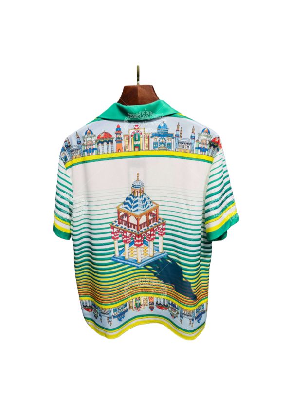 เสื้อยืด Cityscape ทรงเรขาคณิตสีดำทอง | เดอะ แกลเลอรี ลักซ์