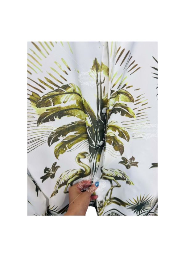 เสื้อยืดใบไม้ฟลามิงโก้สีเหลืองสดใส | เดอะ แกลเลอรี ลักซ์