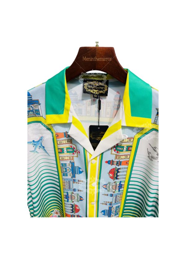 เสื้อยืด Cityscape ทรงเรขาคณิตสีดำทอง | เดอะ แกลเลอรี ลักซ์