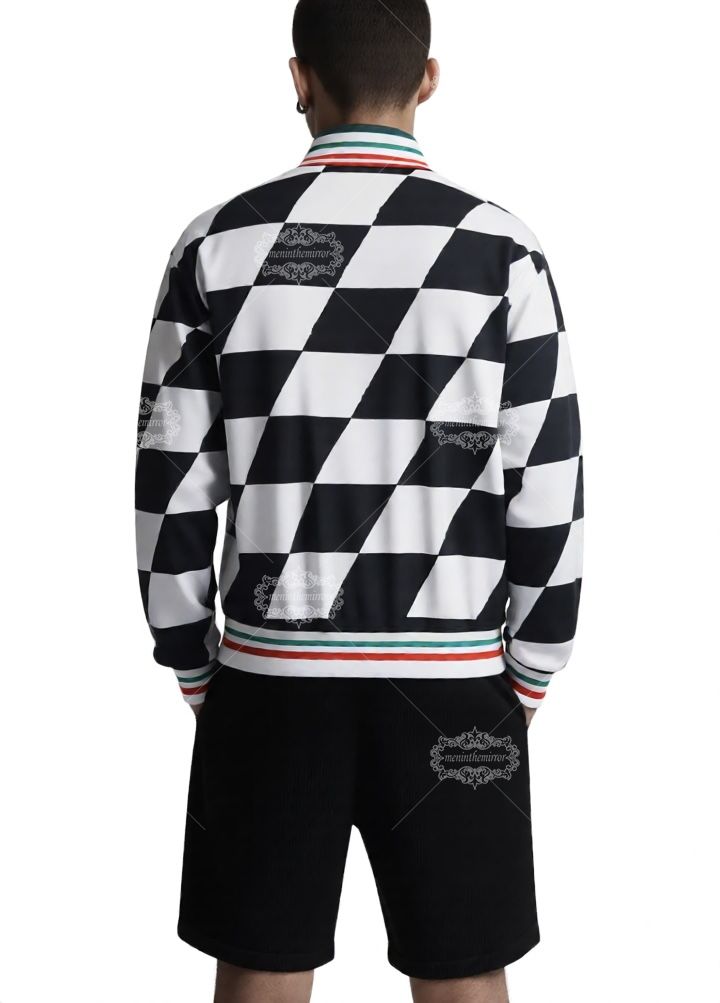 เสื้อเชิ้ตลายตาราง Monochrome Casablanca Grand Prix