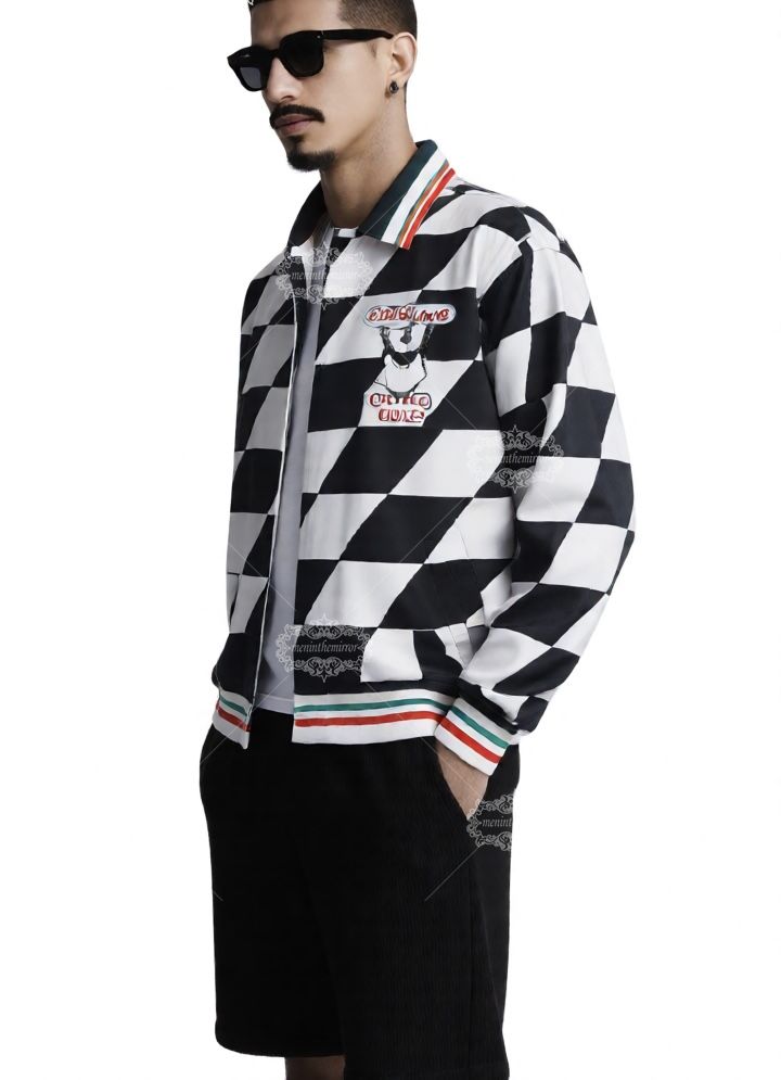 เสื้อเชิ้ตลายตาราง Monochrome Casablanca Grand Prix