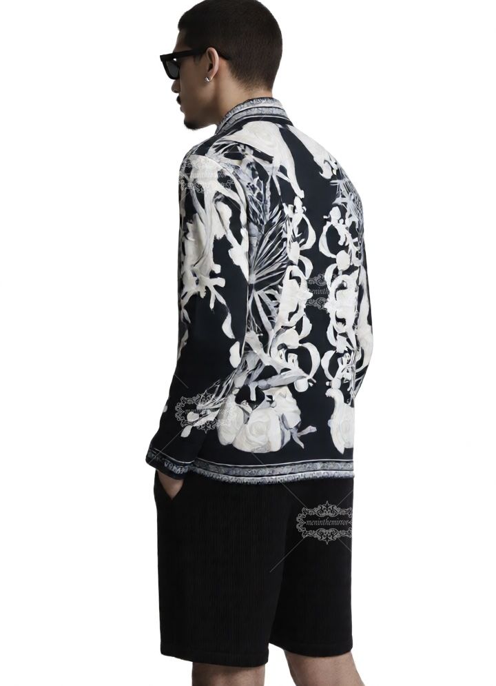 เสื้อเชิ้ต Monochrome Marine Baroque | ปลอกคอเพื่อการพักผ่อน