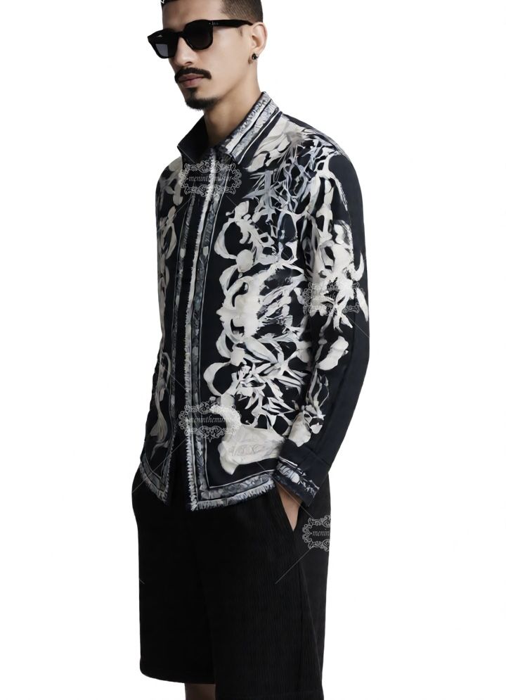 เสื้อเชิ้ต Monochrome Marine Baroque | ปลอกคอเพื่อการพักผ่อน