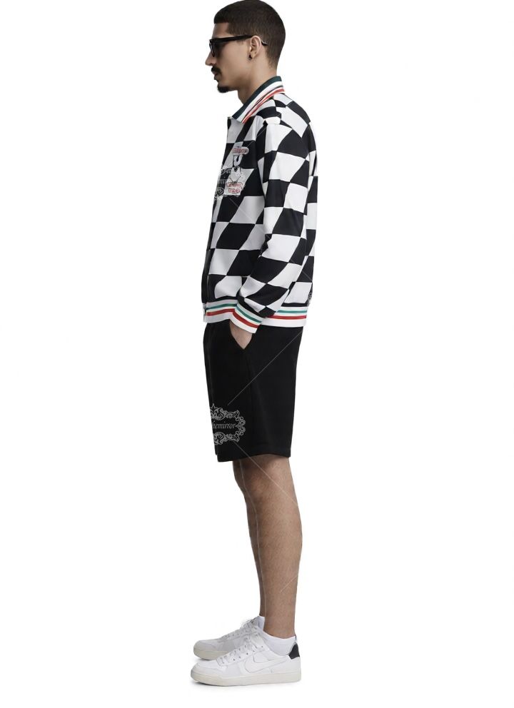 เสื้อเชิ้ตลายตาราง Monochrome Casablanca Grand Prix