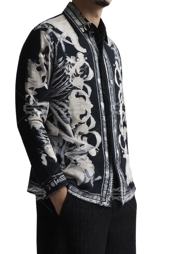 เสื้อเชิ้ต Monochrome Marine Baroque | ปลอกคอเพื่อการพักผ่อน