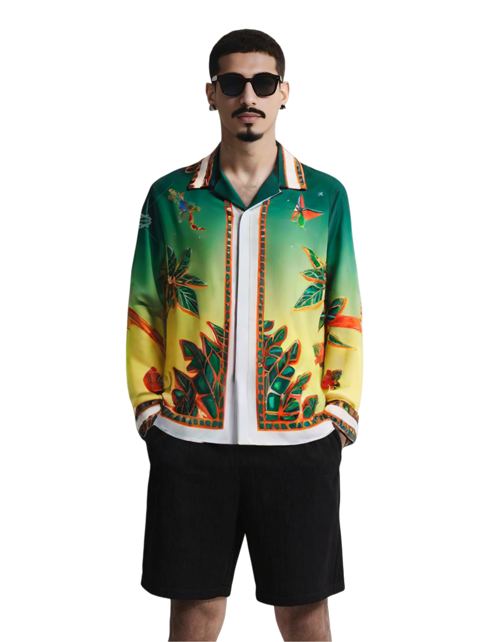 เสื้อเชิ้ตไล่สี Retro Tennis Club | ชุดกีฬา Luxe Tropical แบบยาว