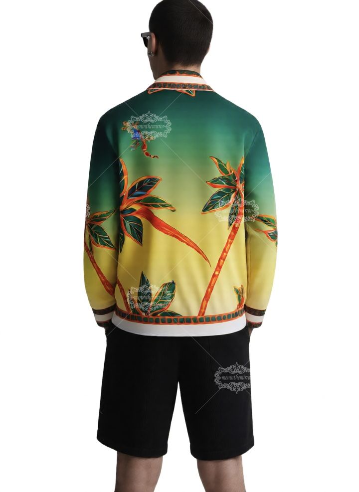 เสื้อเชิ้ตไล่สี Retro Tennis Club | ชุดกีฬา Luxe Tropical แบบยาว